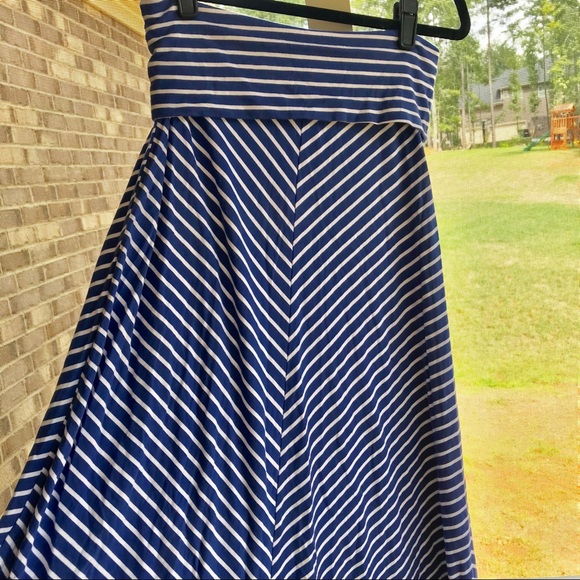 Blue Striped Maxi Skirt - Picture 2 of 3